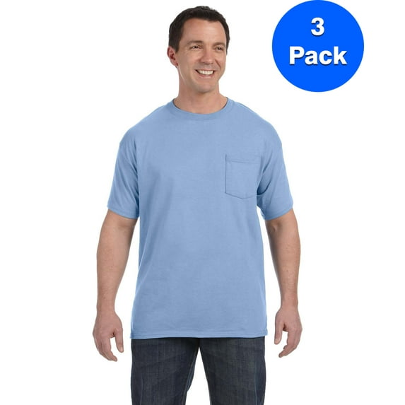 Hanes Men's Authentic Pocket Short-Sleeve T-Shirt - H5590 (3 PACK)