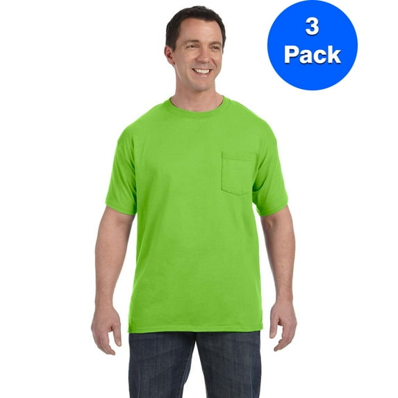 Hanes Men's Authentic Pocket Short-Sleeve T-Shirt - H5590 (3 PACK)