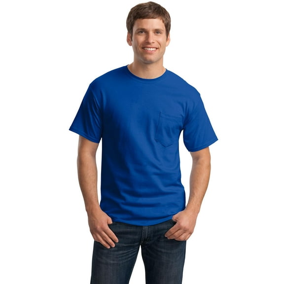 Hanes Men's & Big Men's Authentic Short Sleeve Pocket Tee, Sizes S-3XL