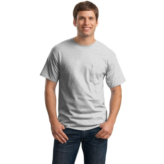 Hanes Men's & Big Men's Authentic Short Sleeve Pocket Tee, Sizes S-3XL