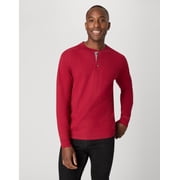 Hanes Men's Long-Sleeve Henley Shirt Beefy-T pure cotton 3 button S-3XL Tagless