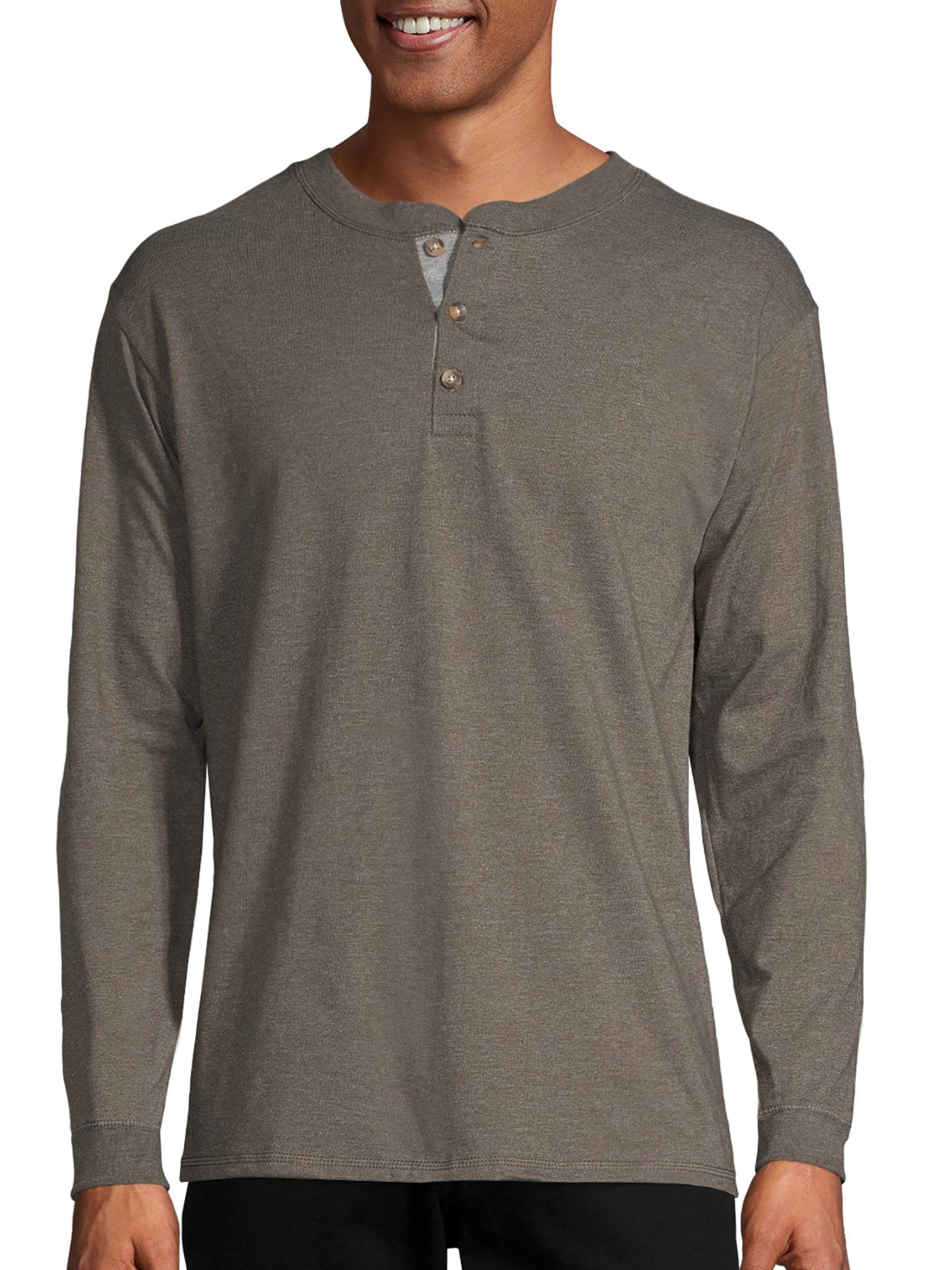 Hanes Men's Beefy Heavyweight Long Sleeve ThreeButton Henley