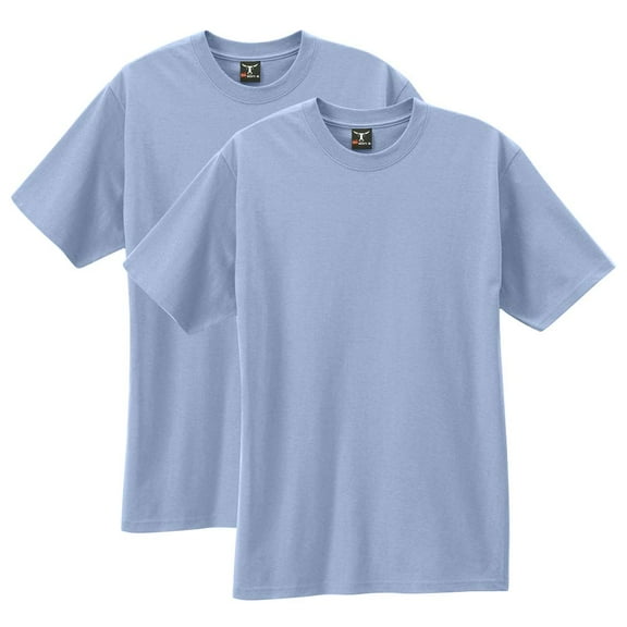 Hanes Men`s Beefy-T Adult Short-Sleeve T-Shirt,5180,3XL,Light Blue (Pack of 2) 2 Light Blue