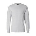thumbnail image 1 of Hanes Men’s Beefy-T Long Sleeve T-Shirt, Crew Neck, Durable Pre-Shrunk Cotton Tee, Ash, S, 1 of 4