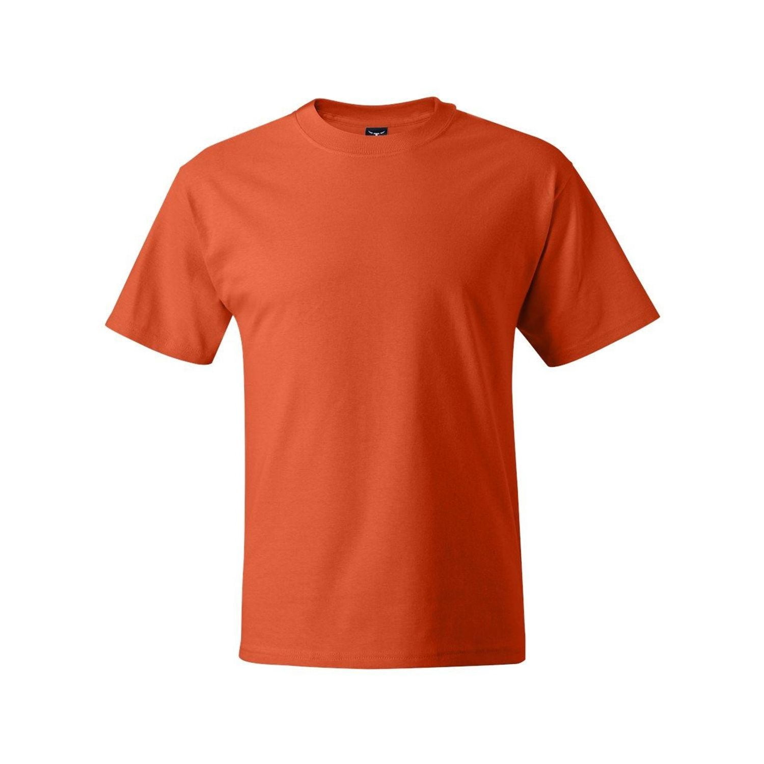 Hanes Beefy-T Unisex Short Sleeve T-Shirt Orange M