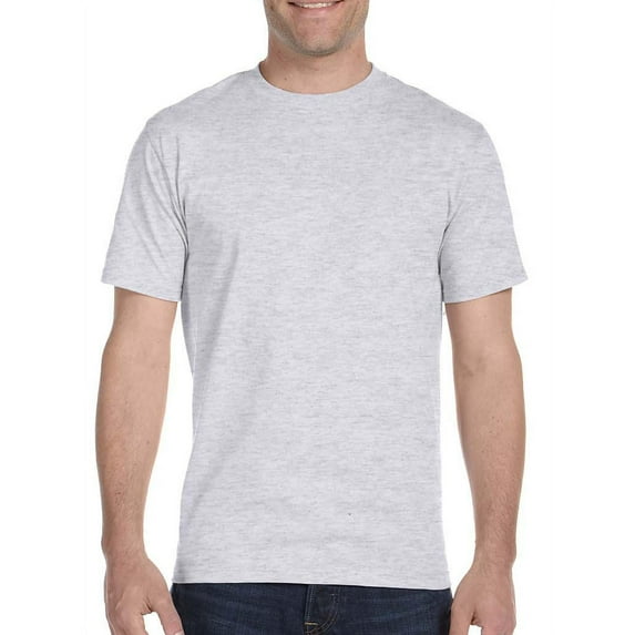 Hanes Men's Beefy-T Short Sleeve T-Shirts, Ash, Small