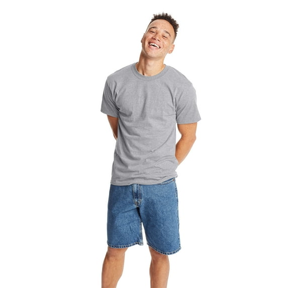 Hanes Men's & Big Men's Beefy Tee Shirt Unisex Heavyweight Cotton T-Shirt, Sizes S-6XL