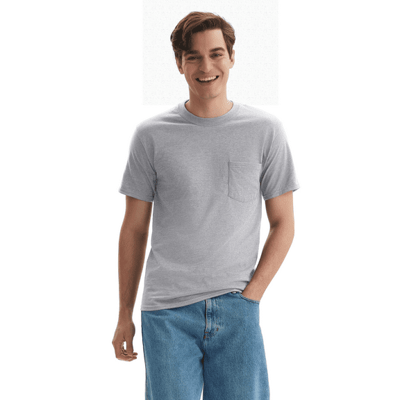 Hanes Men's Beefy-T Unisex Pocket T-Shirt, Sizes S-3XL