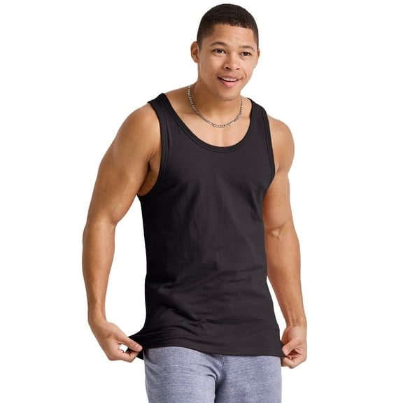 Hanes Originals Men's Tri-Blend Tank Top Black 3XL