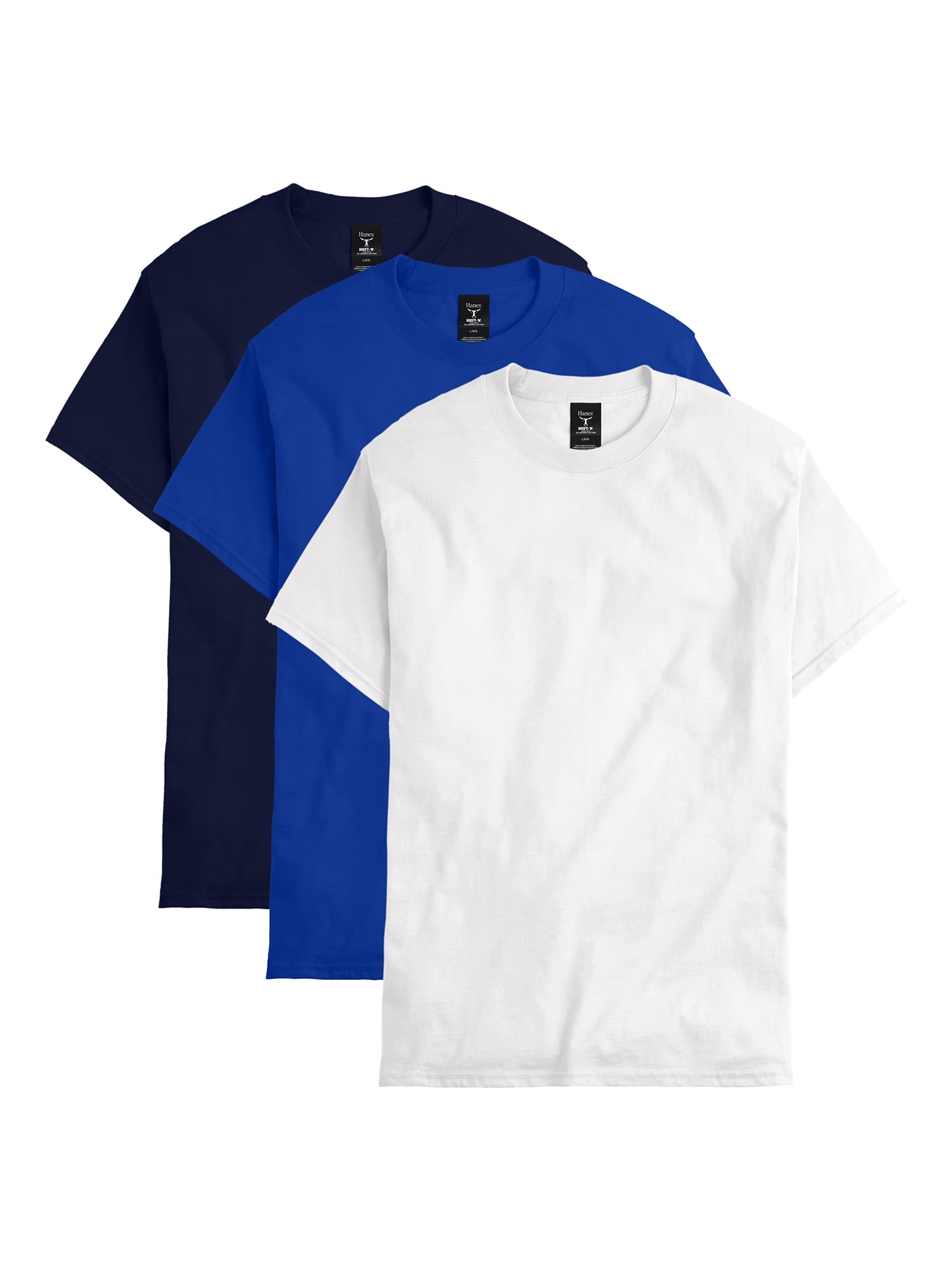 Men's & Big Men's Beefy Tee Shirt Unisex Heavyweight Cotton T-Shirt, 3- Pack, Sizes S-6XL