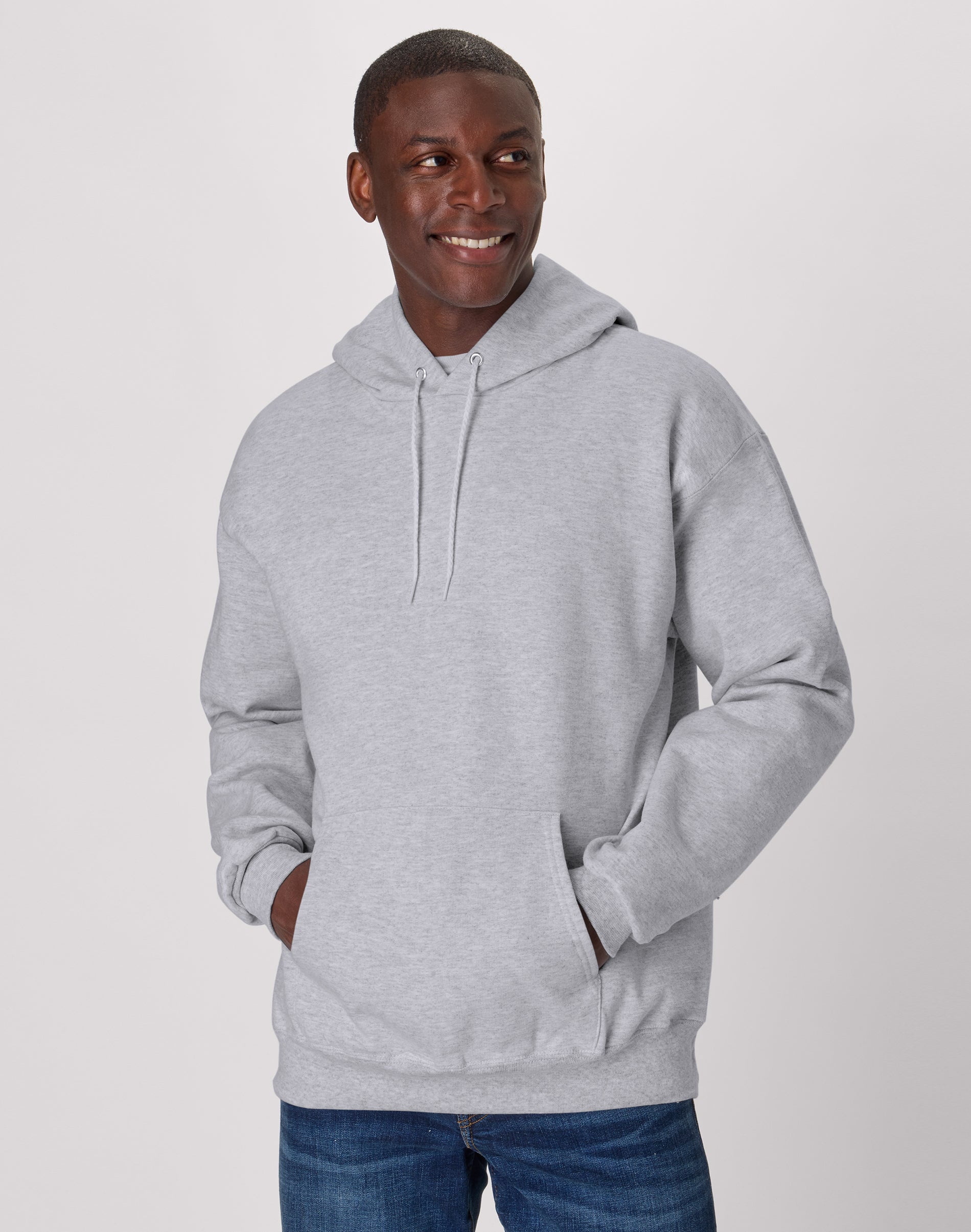 Ultimate Men's Heavyweight Fleece Hoodie Light Steel 3XL