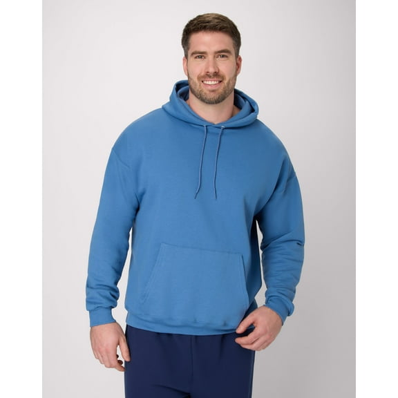 Men's Hanes® EcoSmart Fleece Pullover Hoodie Color: Denim Blue Size: XL