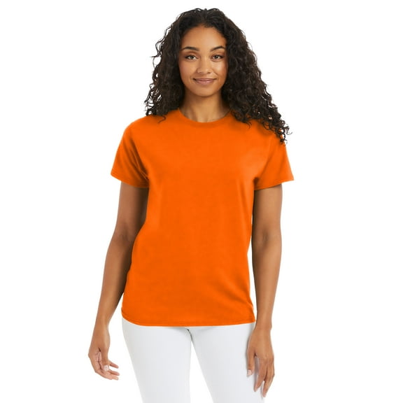 Hanes T-Shirt Short Sleeve EcoSmart Unisex Crewneck Solid Soft Classic Ribbed