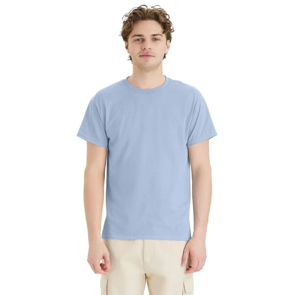 Hanes T-Shirt Short Sleeve EcoSmart Unisex Crewneck Solid Soft Classic Ribbed