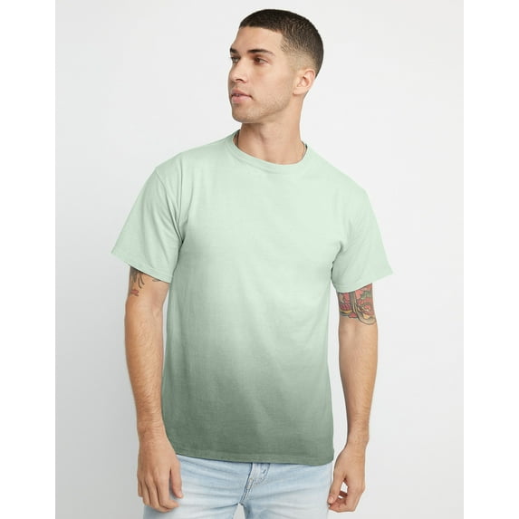 Hanes Men's & Big Men's Garment Dyed Dip Dye Ombre Tee Shirt, Sizes XS-3XL