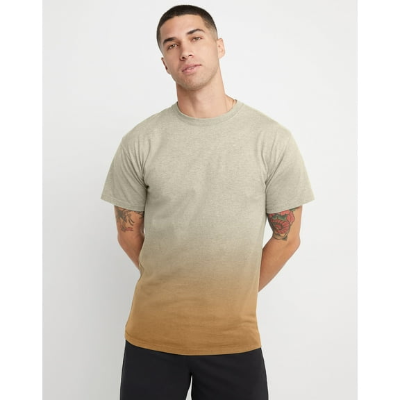 Hanes Men's & Big Men's Garment Dyed Dip Dye Ombre Tee Shirt, Sizes XS-3XL
