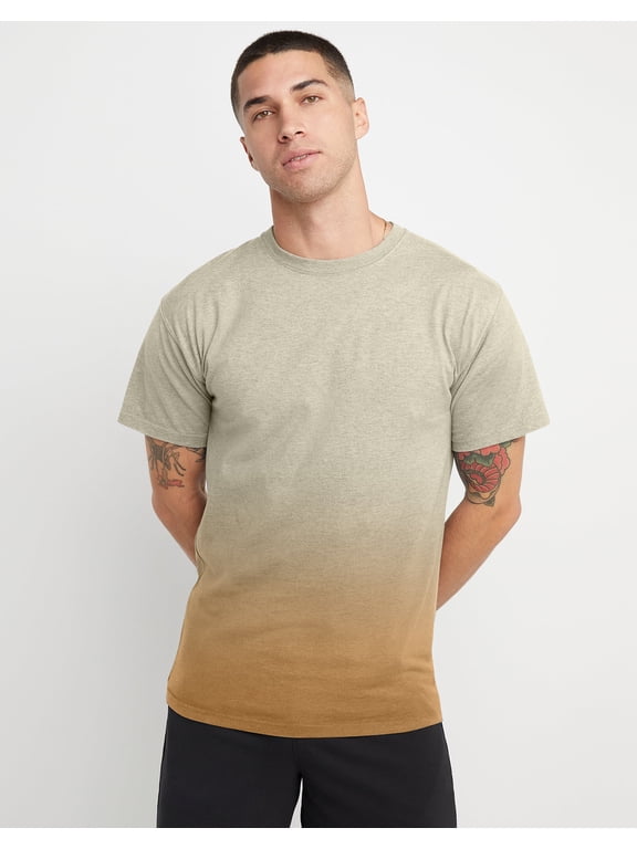 Men's & Big Men's Garment Dyed Dip Dye Ombre Tee Shirt, Sizes XS-3XL