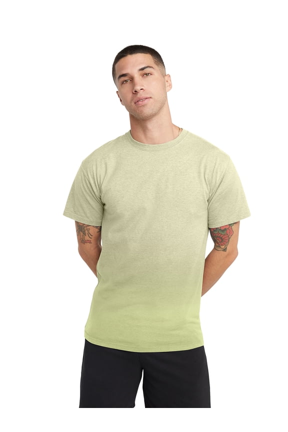 Men's & Big Men's Garment Dyed Dip Dye Ombre Tee Shirt, Sizes XS-3XL