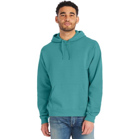 Hanes Men's Garment Dyed Fleece Hoodie Spanish Moss XL