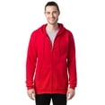 thumbnail image 1 of Hanes Ultimate Men's Full-Zip Heavyweight Fleece Hoodie Deep Red L, 1 of 4