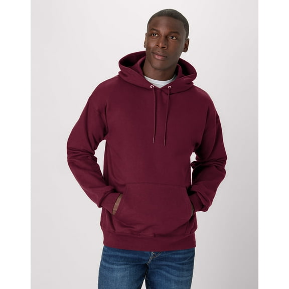 Hanes Ultimate Men's Heavyweight Fleece Hoodie Maroon L