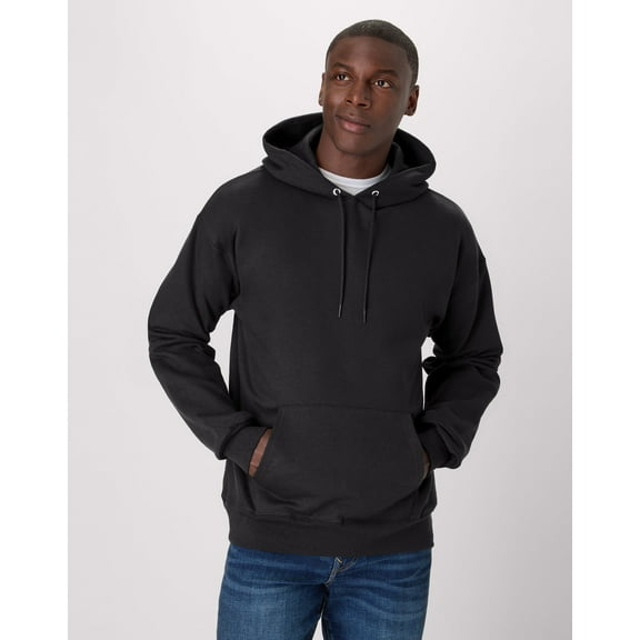 Hanes Ultimate Men's Heavyweight Fleece Hoodie Black XL