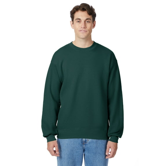 Hanes Ultimate Men's Heavyweight Fleece Crewneck Sweatshirt Deep Forest L