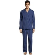 Hanes Mens Big & Tall Long Sleeve Broadcloth Pajama Set Perfect for Ultimate Comfort