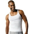 thumbnail image 1 of Hanes Men's Big & Tall White Tank Undershirts (Pack of 3) 4XLT, 1 of 2