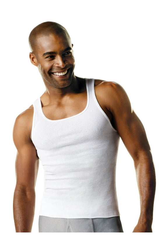 Men's Big & Tall White Tank Undershirts (Pack of 3) XLT