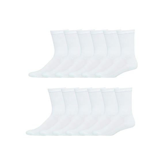 Hanes Men's Big & Tall X-Temp Active Cool Crew Socks, 12 Pack, Size 12-14
