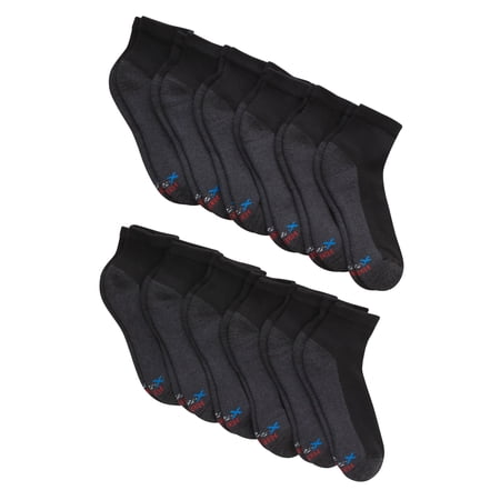 Hanes Men's Big and Tall Cushioned with Arch & Vent Ankle Socks, 12-pack