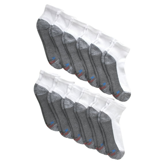 Hanes Men's Big and Tall X-Temp Cushioned with Arch & Vent Ankle Socks, 12 Pack