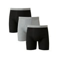 thumbnail image 1 of Hanes Men's Black/Grey Boxer Briefs, 3 Pack, 1 of 10