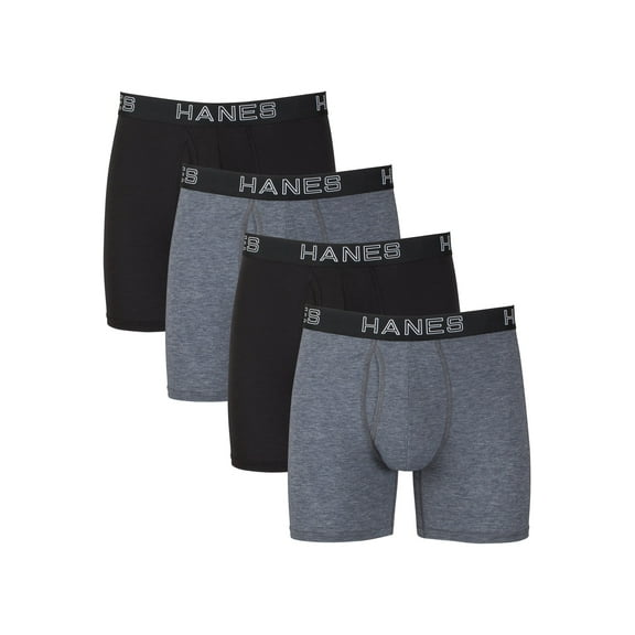Hanes Men's Boxer Brief 4-Pack Ultimate Comfort Flex Fit Total Support Pouch