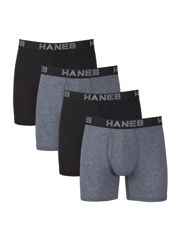 Men's Boxer Brief 4-Pack Ultimate Comfort Flex Fit Total Support Pouch