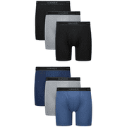 Hanes Men s Boxer Brief Underwear Pack, Cotton Stretch, Assorted, 6-Pack