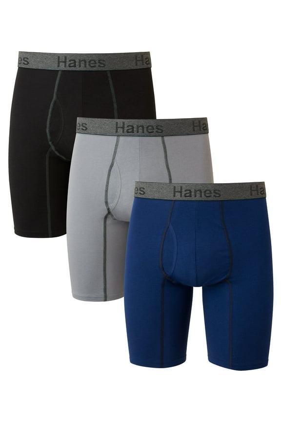 Underwear Boxer Briefs or Long-Leg Boxer Briefs Pack, 3 Pack, Cotton Stretch