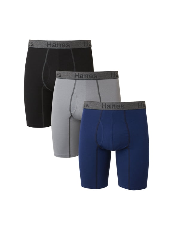 Underwear Boxer Briefs or Long-Leg Boxer Briefs Pack, 3 Pack, Cotton Stretch