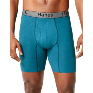 Hanes Men's Comfort Flex Fit Ultra Soft Cotton Stretch Long Leg Boxer Briefs, 3 Pack, Sizes S-3XL