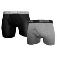 thumbnail image 1 of Hanes Men's Boxer Briefs Black Label, Total Support Pouch, Odor Protection and Moisture-Wicking, 2 Pack, 1 of 5