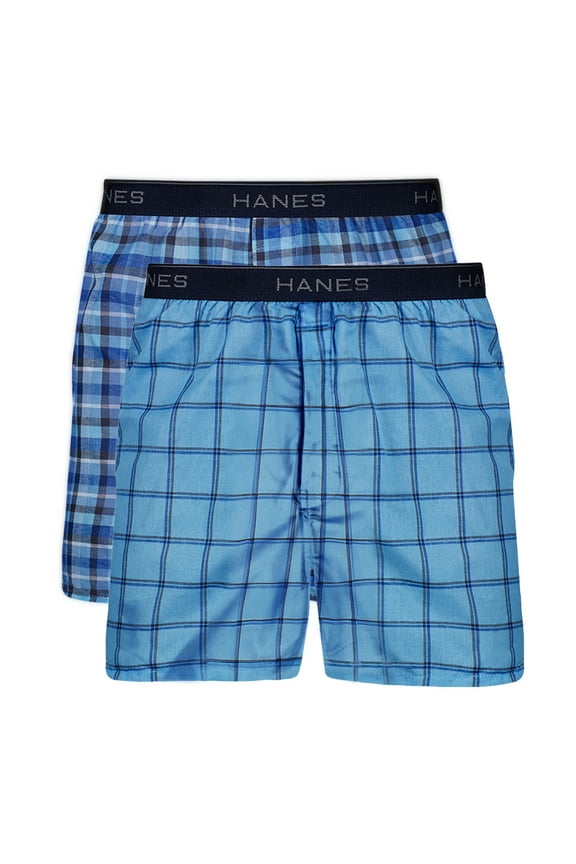 Underwear Boxers Pack, 2-Pack, Moisture-Wicking Boxer Underwear for Men, Plaid