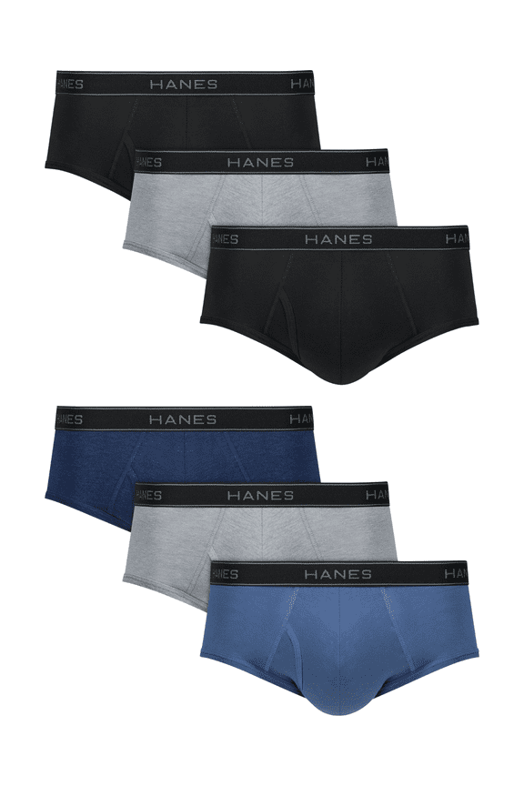 Men's Underwear Briefs Pack, 6-Pack, Cotton Stretch Underwear for Men, Assorted