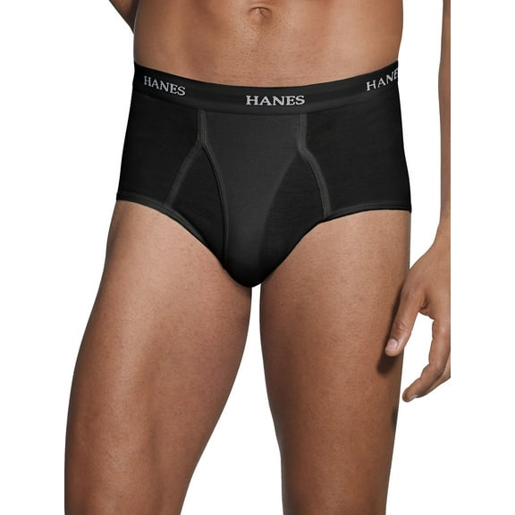 Hanes Brief 7 Pack No Ride Up Ultimate Men TAGLESS   Waist Comfort Flex Black/Grey