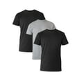 thumbnail image 1 of T-Shirt Undershirt, 3-Pack, Comfort Fit Ultra Soft, Men's Cotton Undershirt, Black/Grey, 1 of 9