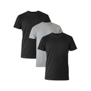 Hanes T-Shirt Undershirt, 3-Pack, Comfort Fit Ultra Soft, Men's Cotton Undershirt, Black/Grey