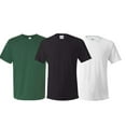 thumbnail image 1 of Hanes Men's Comfort Fit Ultra Soft Cotton Black/Grey T-Shirt Undershirts, 3 Pack, 1 of 5