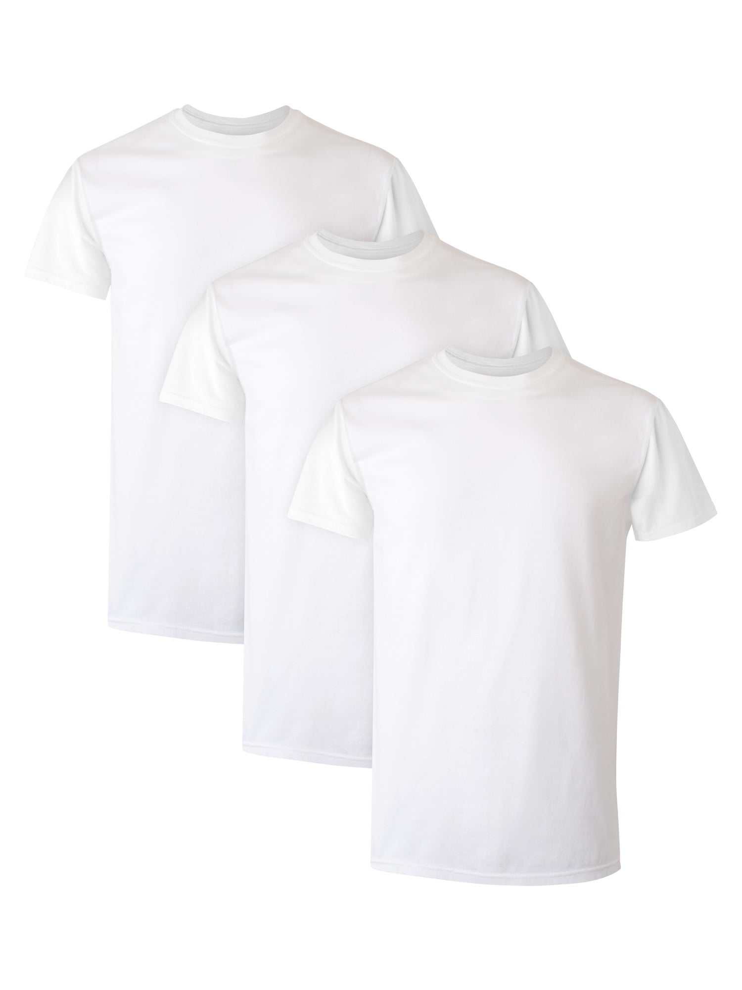Hanes Men's Comfort Fit Ultra Soft Cotton White Crew T-Shirt ...