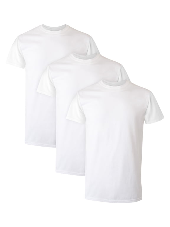 Undershirt T-Shirt, 3-Pack, Soft Modal-Cotton-Blend White Undershirts, Moisture-Wicking