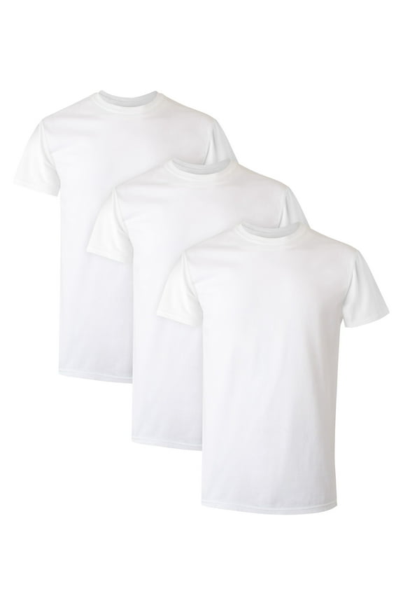 Undershirt T-Shirt, 3-Pack, Soft Modal-Cotton-Blend White Undershirts, Moisture-Wicking